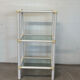 Small 3-Tier Shelf – White & Glass, Space Age Style