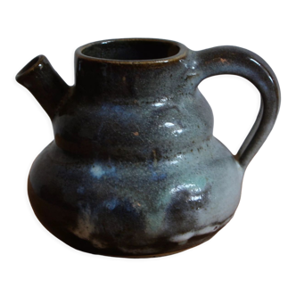 Glazed stoneware pitcher