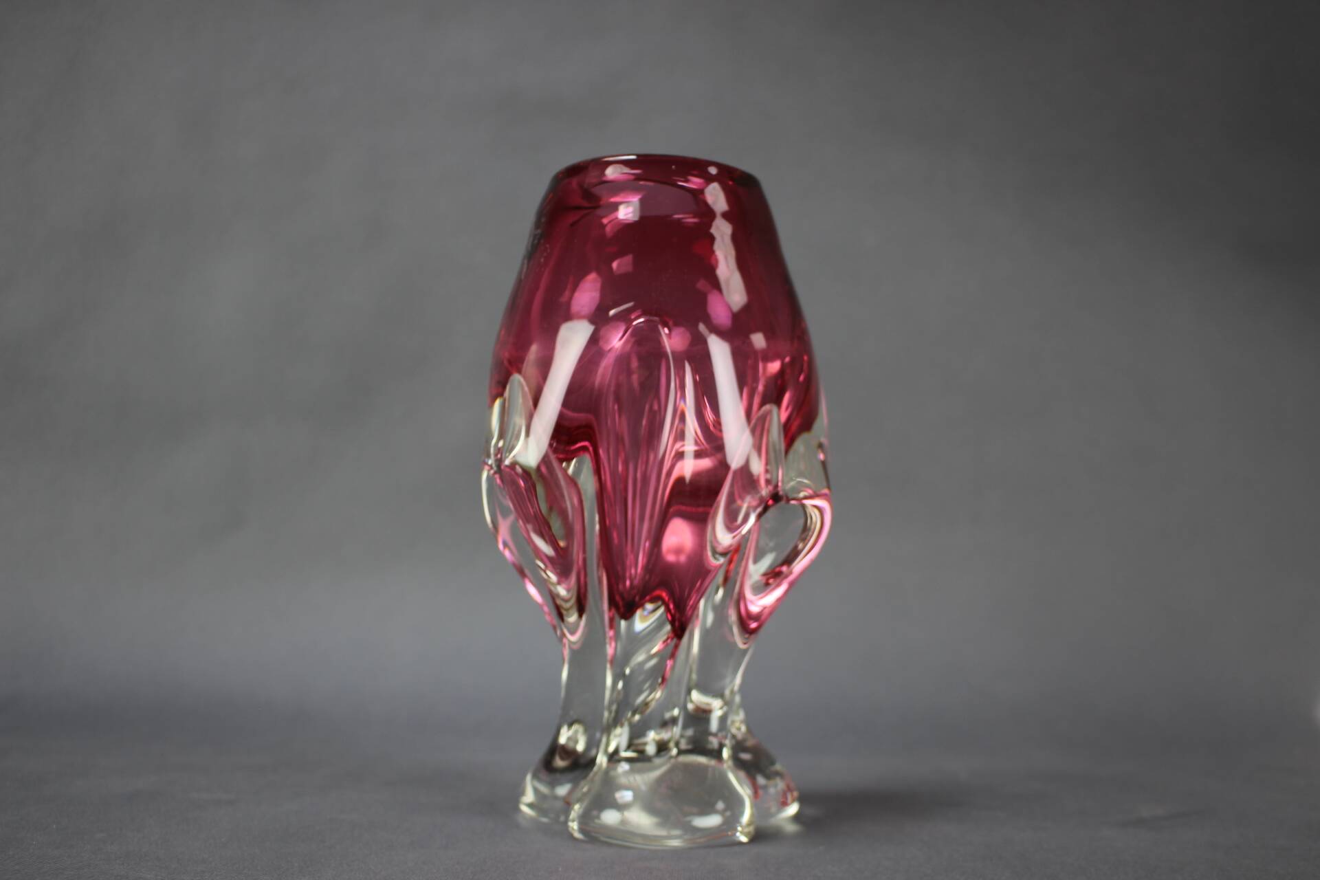 Bohemian Art Glass Vase by Josef Hospodka, Czechoslovakia, 1960s