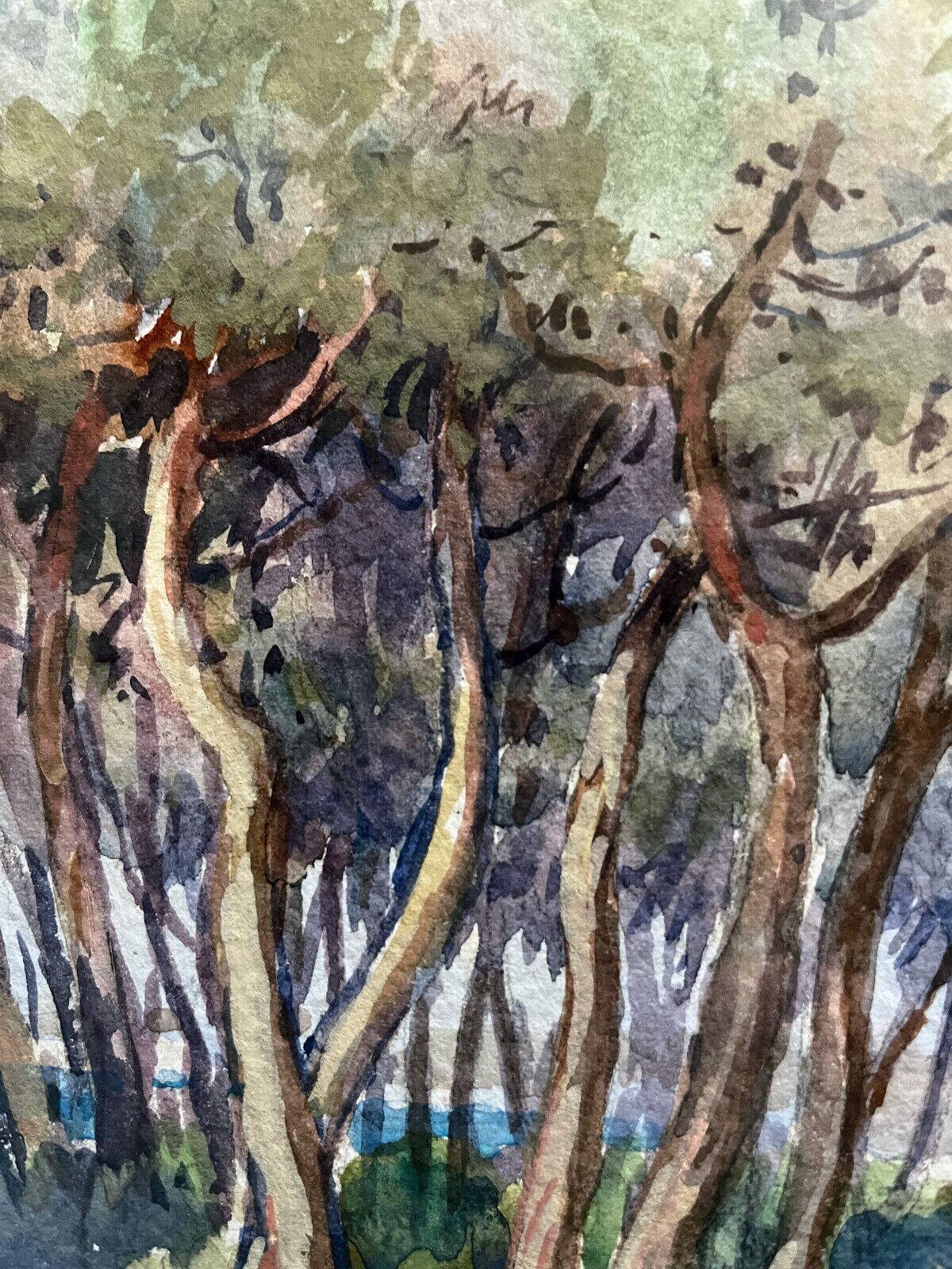 Watercolor painting andré casabonne (1922-1950) orientalist sidi ferruch algeria