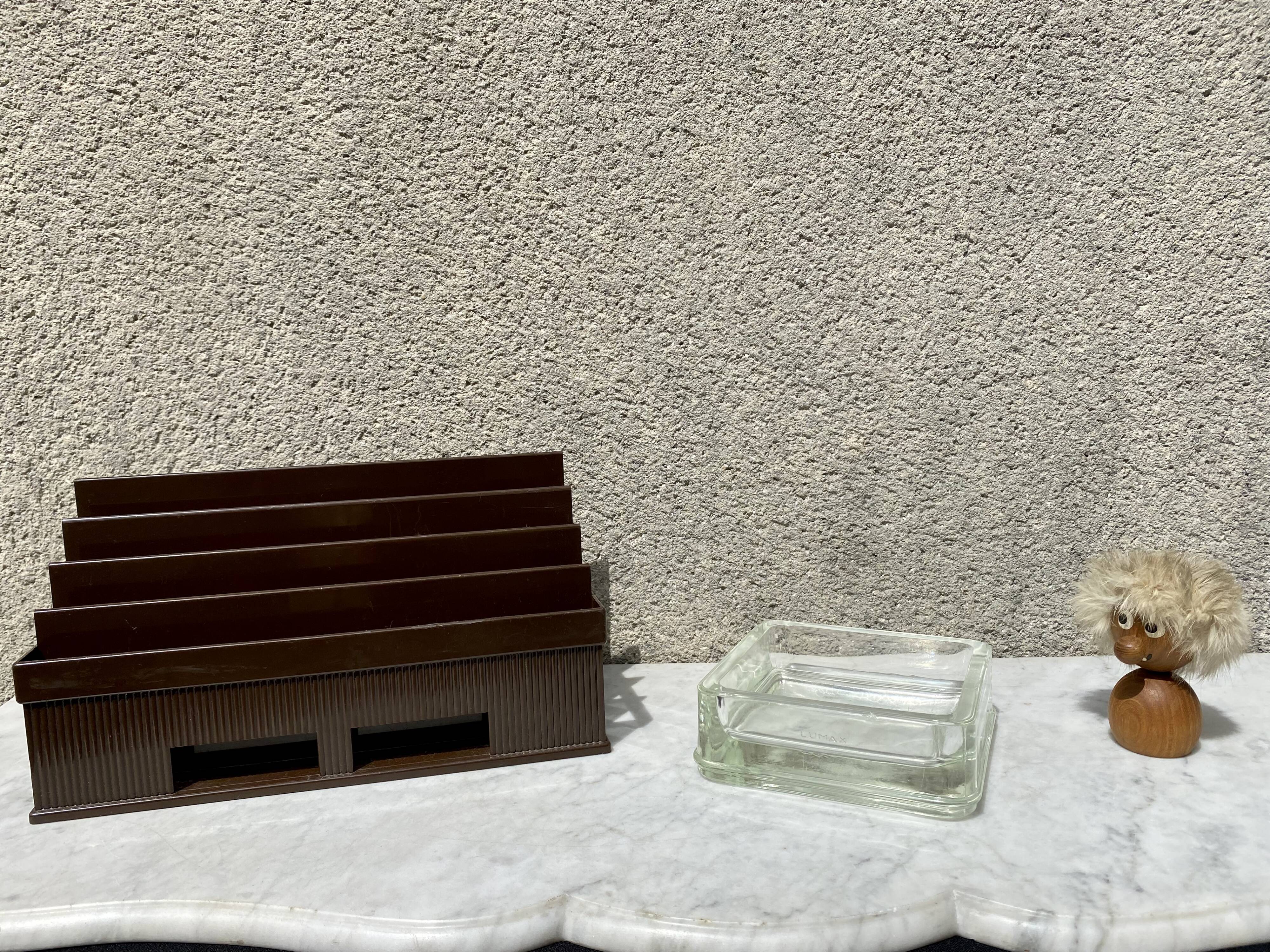 Empty pocket glass brick Lumax rare large model low vintage 60s