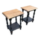 Paire de tables d’appoint chêne