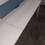 Bench desks 6 workstations with 3 removable partitions used good condition