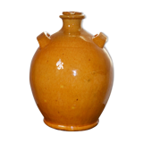 Biot jug in glazed ochre ceramic