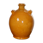 Biot jug in glazed ochre ceramic