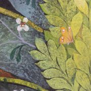 Toile peinte représentant une nature luxuriante