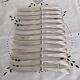 Set of 12 vintage knives, stainless steel blade and silver handle + box
