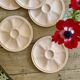 Set of 6 vintage pink oyster plates Digoin Sarreguemines