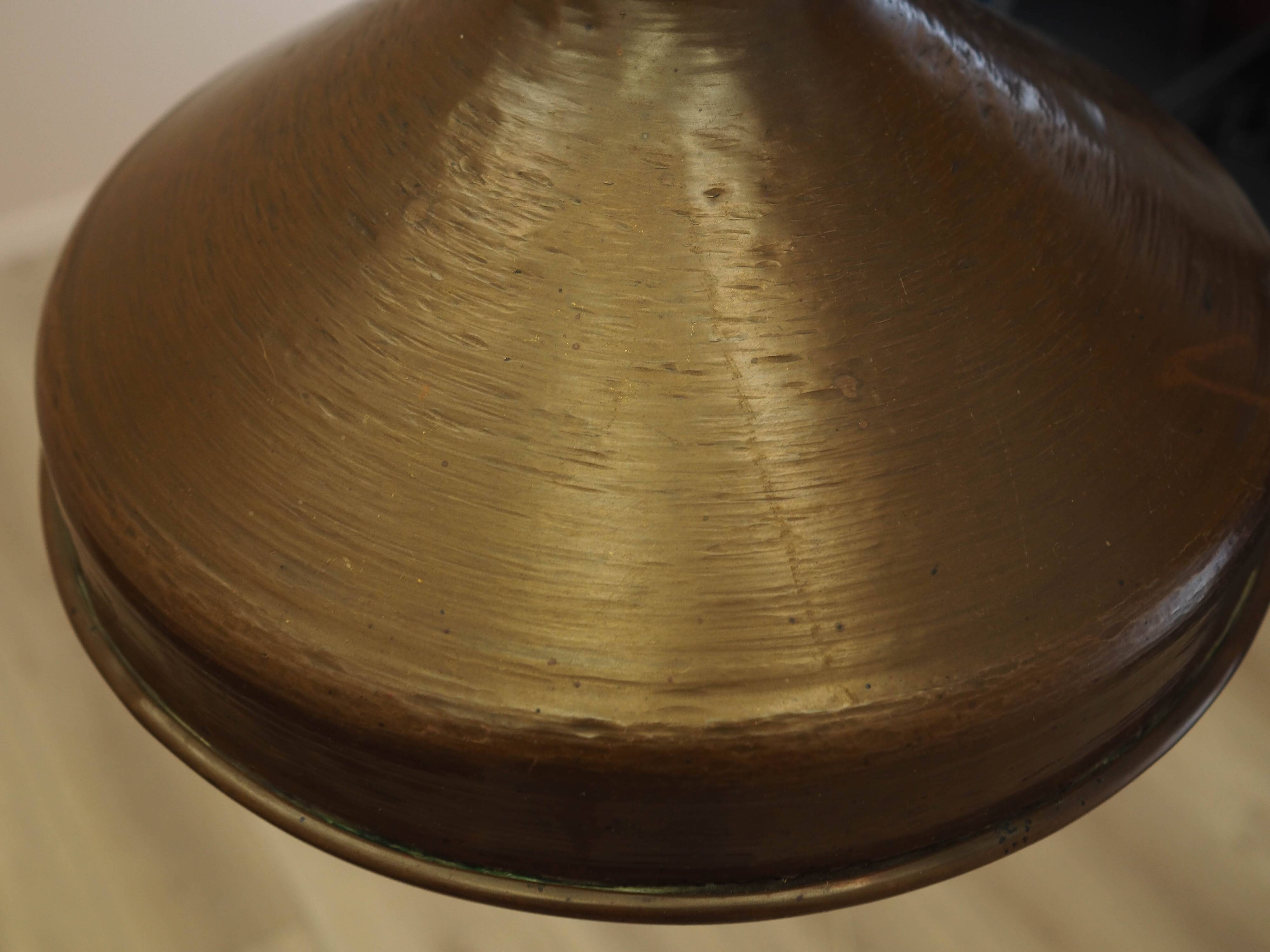 Brass pendant lamp from Denmark, industrial style, 1960s