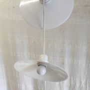 Suspension with three opaline lampshades - mid 20th century.