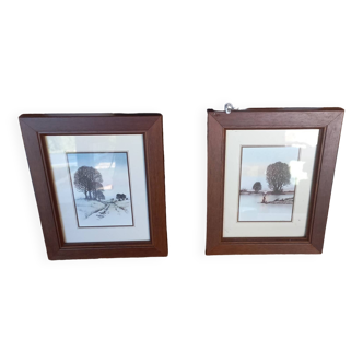Pair of naive paintings