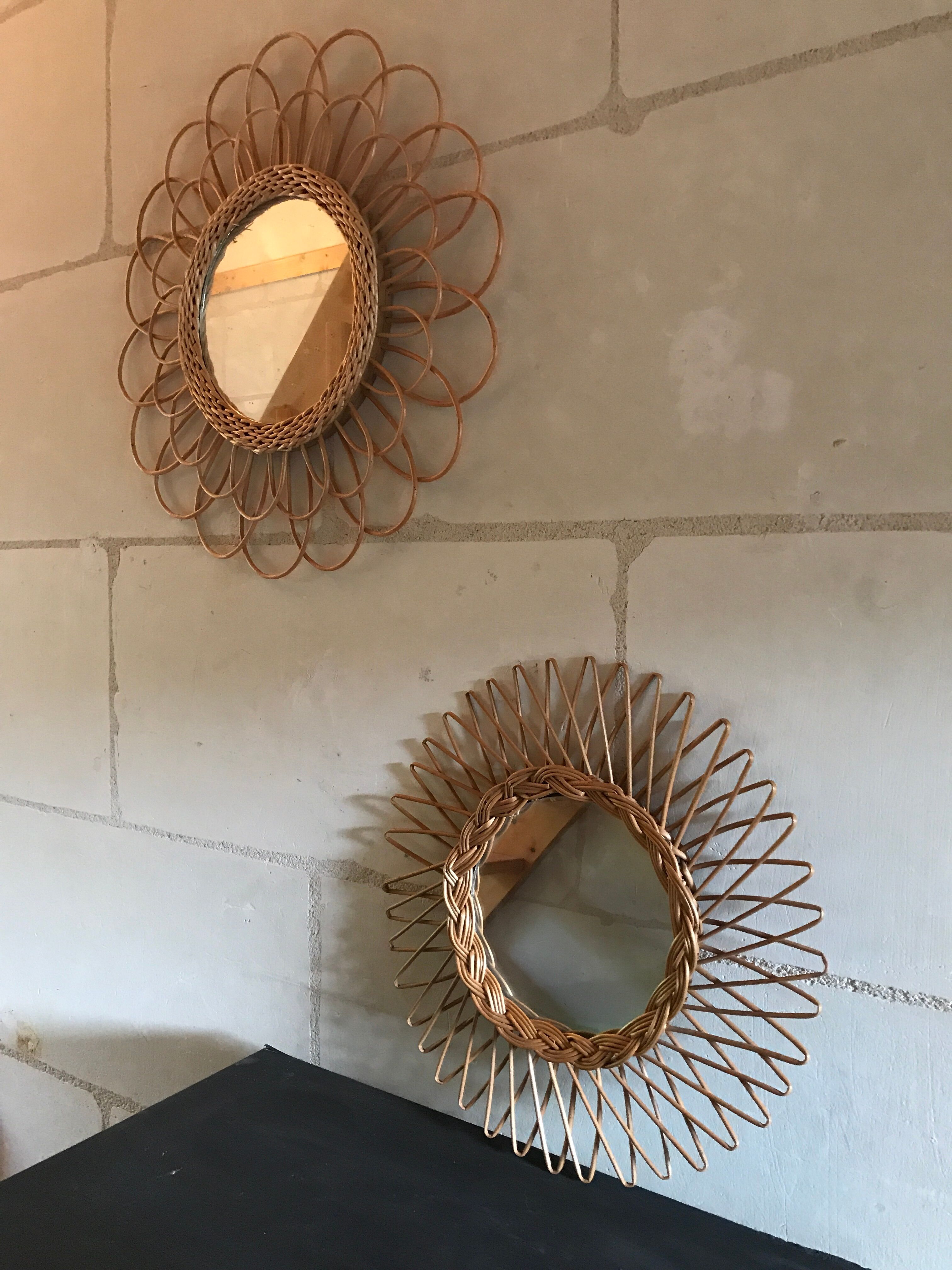 Miroir rotin 43cm