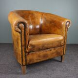Sheep leather club chair