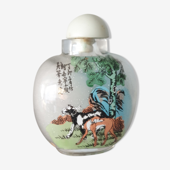 Snuffbox in glass china mid-twentieth century