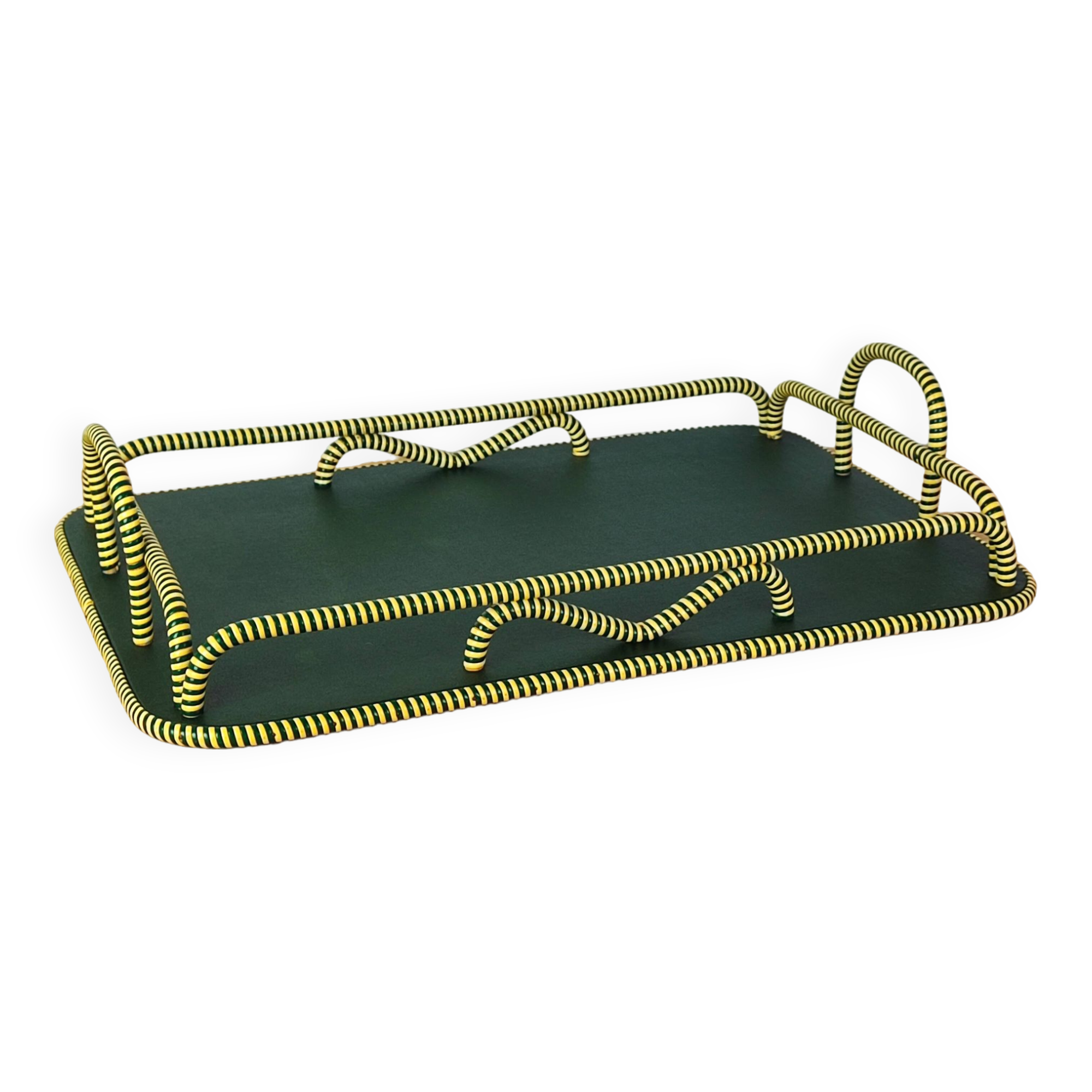 Scoubidou tray from the 60s