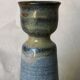 Blue & beige ceramic candle holder