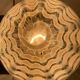 Pair of vintage 80s glass globe table lamps with wooden base