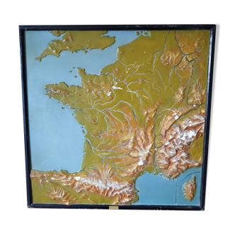 Relief map of France