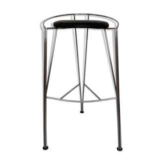 Bar stool silver Moon design Pascal Mourgue