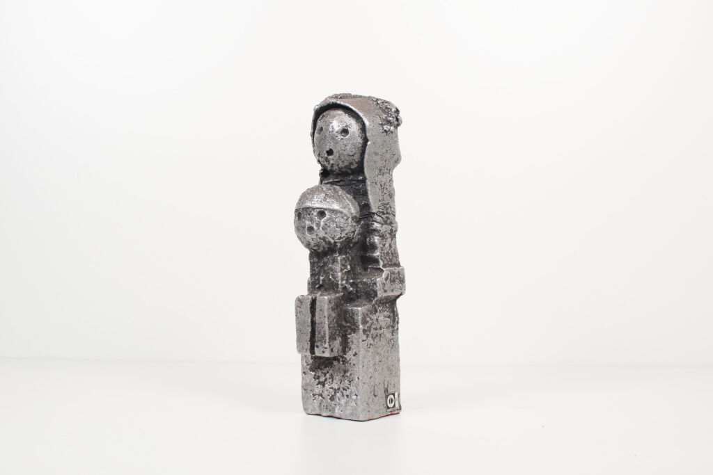 Brutalist aluminum sculpture by Willy Ceysens, Belgium 1980s