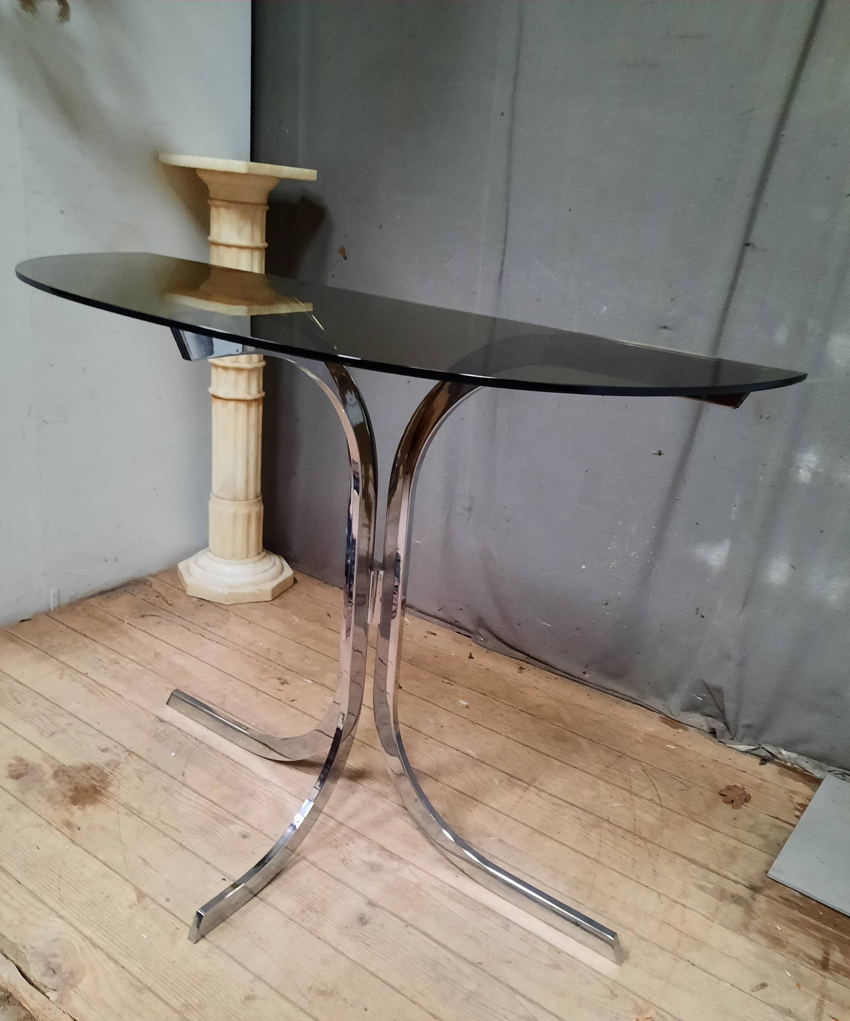 Designer glass and metal console