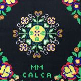 Carpet, drapery, vintage wool tapestry 87x115cm