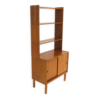 Scandinavian teak bookcase chest of drawers, Sweden, 1960