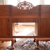 Vintage Vanity Desk, unique hand carved, Chiang Mai teak wood