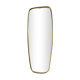 Large asymmetrical mirror metal gold vintage 1960 60 design mirror
