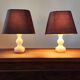 Paire de lampes vintage 1950 en albâtre