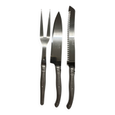 Service à découper 3 pièces Laguiole en inox, France