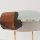 Glass wood library table lamp
