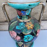 Large vase with ceramic handles Vallauris 1960