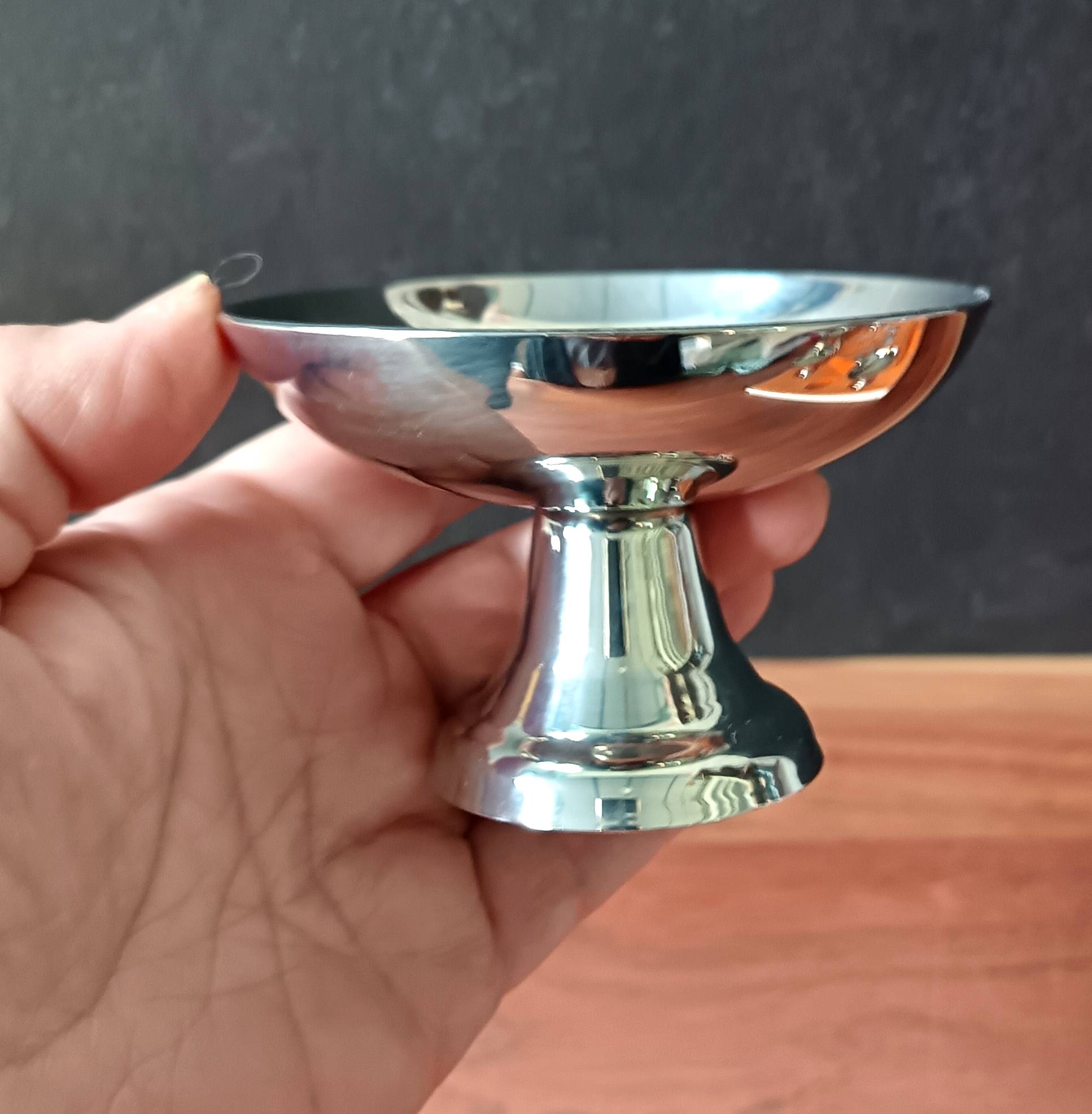 Set of 6 cups, tray and ice cream spoons guy degrenne "modern line"