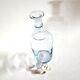 Flacon, carafe ancienne en verre bleuté