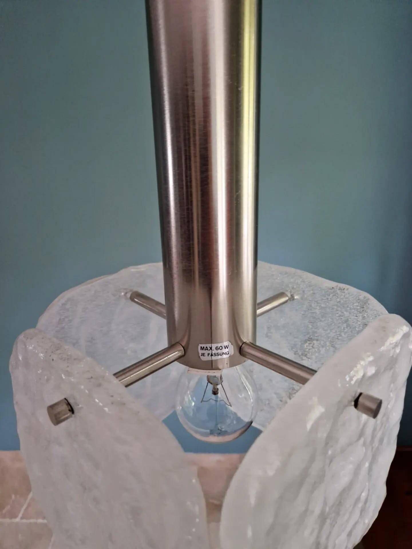 Frosted glass suspension, Kalmar Francken, 1970