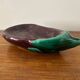 Old Vallauris aubergine ceramic vintage empty pocket bowl