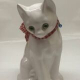 Delft Wit earthenware cat