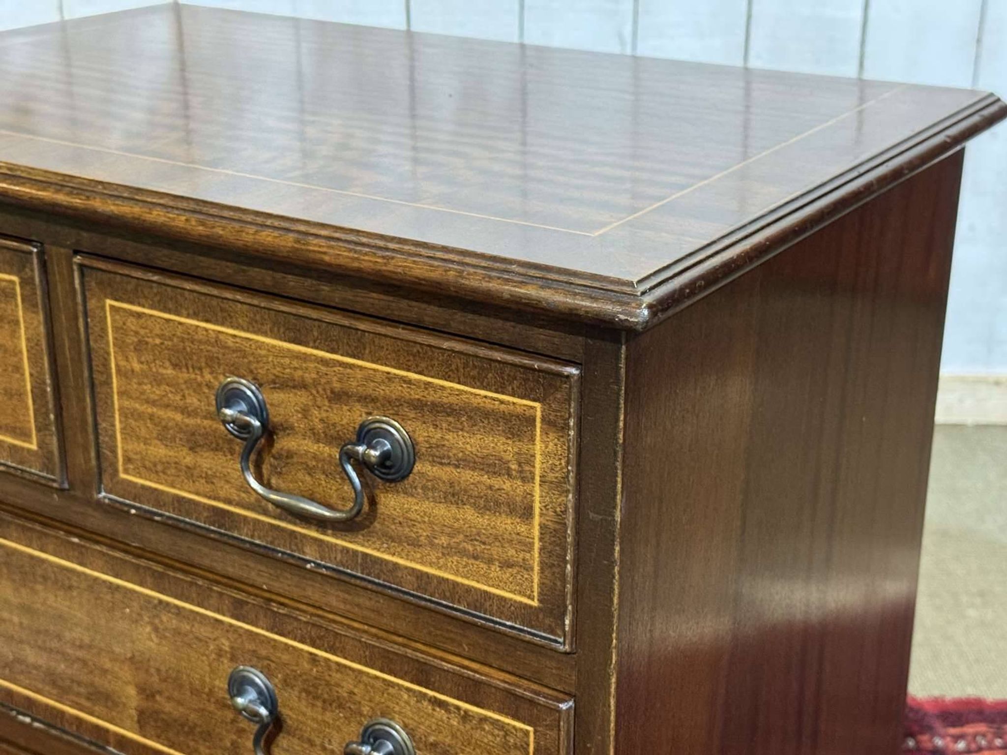English mahogany commode from the 1950s.