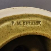 Table lamp from P.M ceramics, Denmark 1970s.