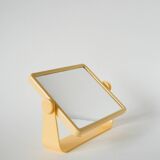 Small cream plastic bathroom mirror to attach, 1970s