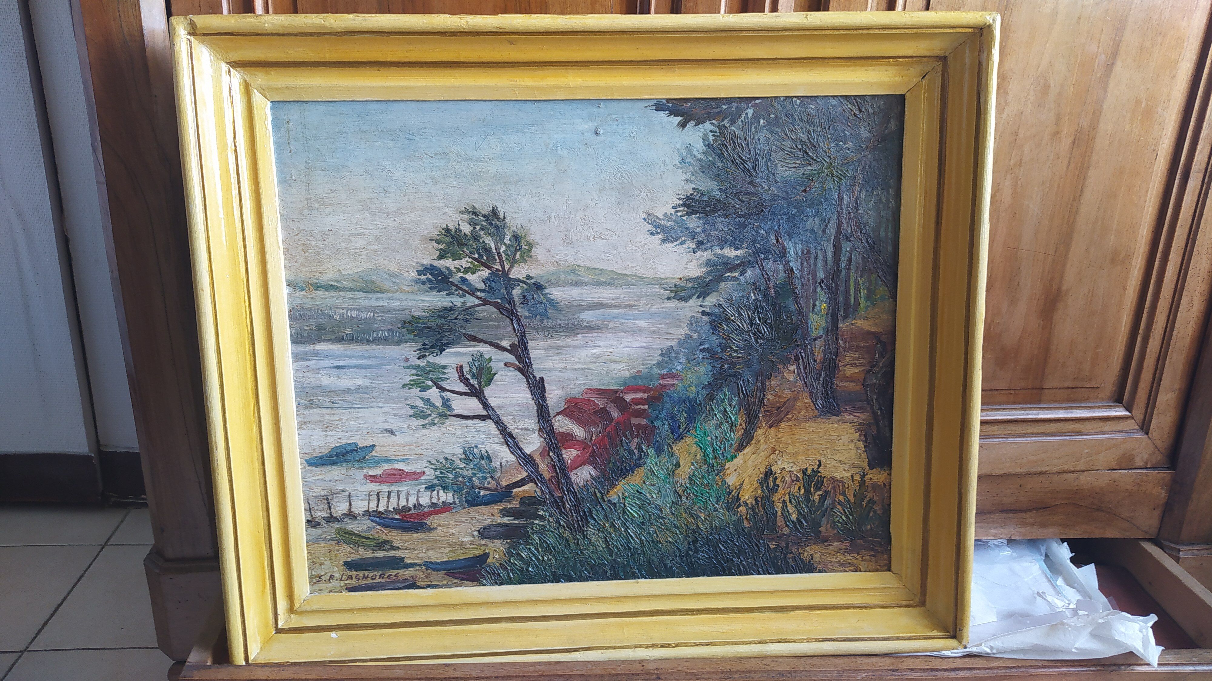 Tableau de Suzanne Pucheu Lashores le caon Cap Ferret 1930
