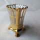 Vase de mariée style empire corbeille en faïence dorée 1868
