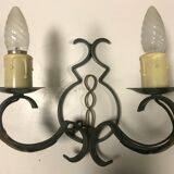 Pair of gilded metal wall sconces