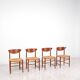 Ensemble de 4 chaises à repas en teck par Peter Hvidt & Orla Molgaard-Nielsen