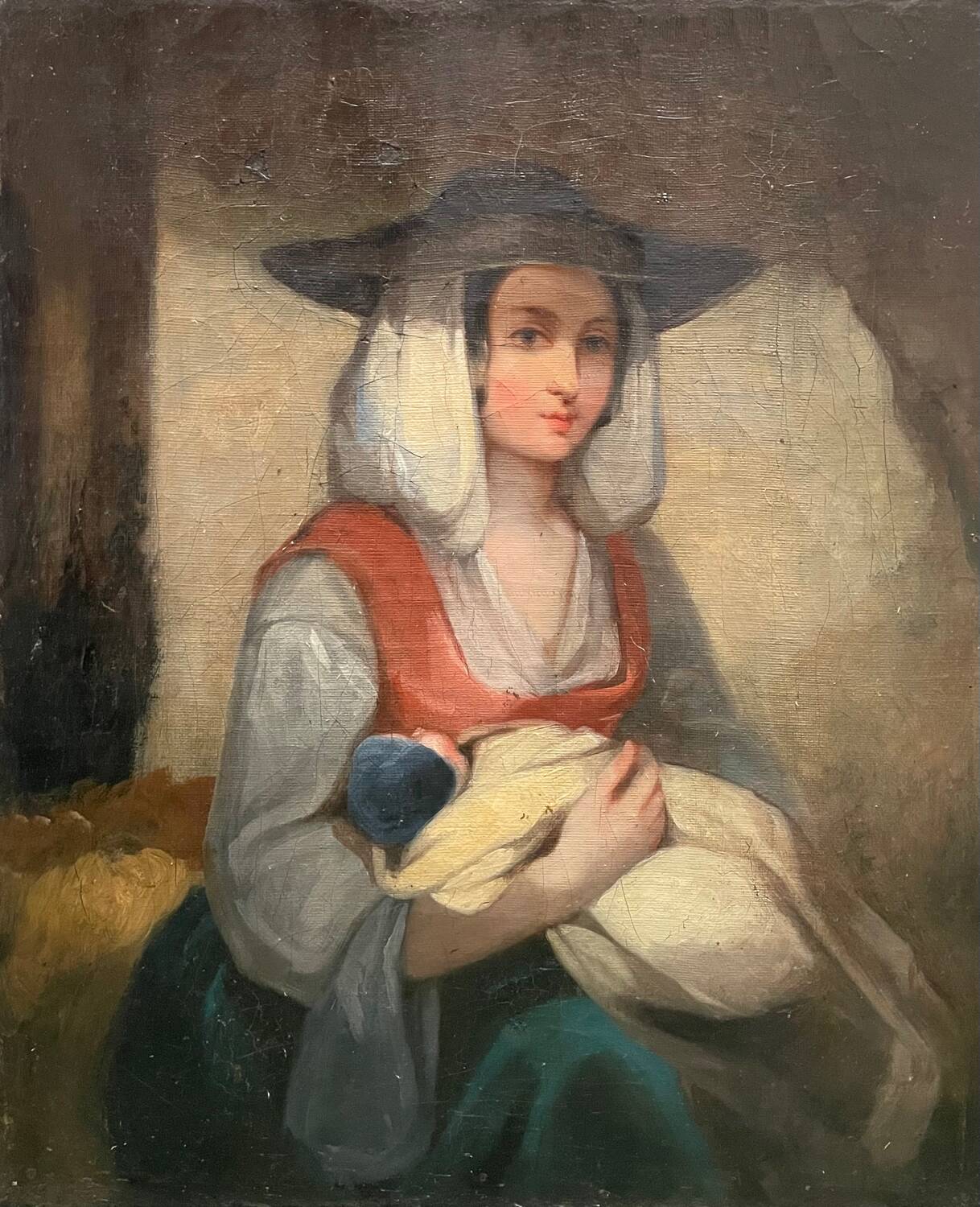 Mother and child, 19th century Italy