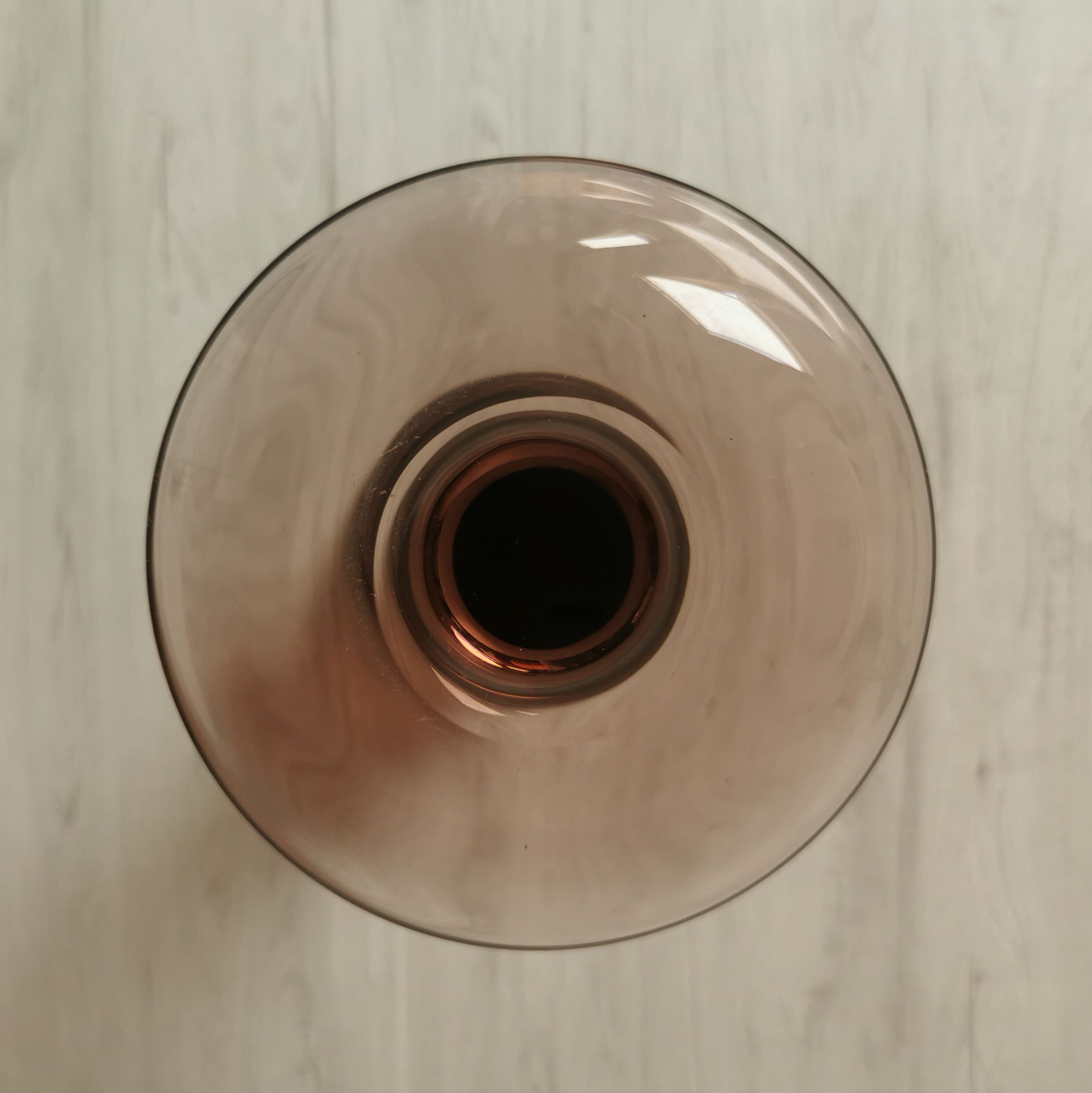 Bougeoir verre fumé