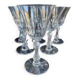 6 Saint Louis wine glasses cut Lozère service stamped