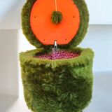 Hairy storage pouf