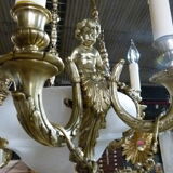 Lamp in bronze and alabaster XXth